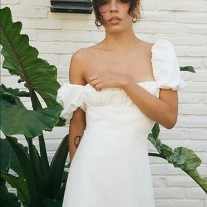 Zara white Small linen dress